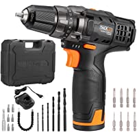 Taladro Atornillador 12V- Tacklife PCD01B Destornillador Eléctrico- Par Máx.27N.m 19 + 1 con Selección de Marcha…